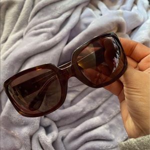 Authentic VINTAGE JUICY COUTURE Y2K Brown Sunglasses with Gold Accents